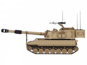 Self-Propelled Howitzer M109A6 Paladin 2019 3D मॉडल