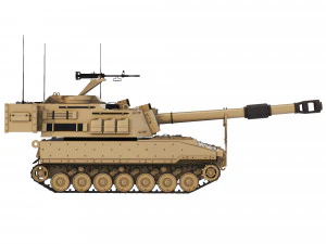 Obice semovente M109A6 Paladin 2019 Modello 3D