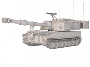 Obice semovente M109A6 Paladin 2019 Modello 3D