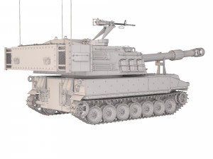 Self-Propelled Howitzer M109A6 Paladin 2019 3D मॉडल
