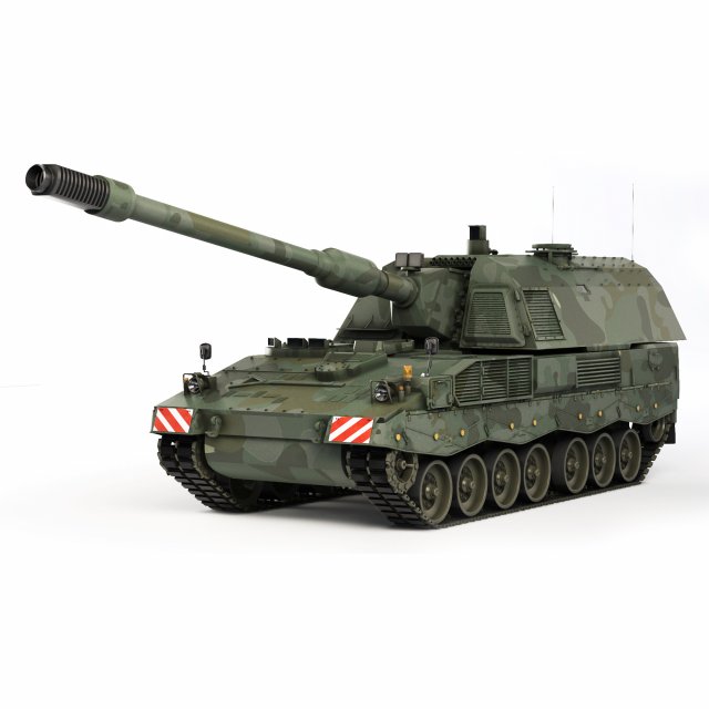 Self-Propelled Howitzer Panzerhaubitze 2000 2004 Modelo 3D .c4d .max .obj .3ds .fbx .stl .blend 