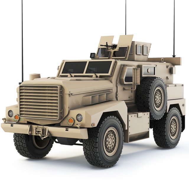 Cougar 4x4 MRAP H 2005 Modelo 3D .c4d .max .obj .3ds .fbx .stl .blend 