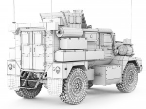 Cougar 4x4 MRAP H 2005 Modelo 3D