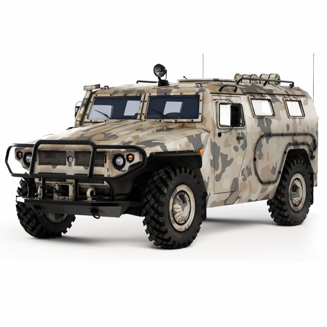 Gaz Tiger 2330 2005 3D Model .c4d .max .obj .3ds .fbx .stl .blend 
