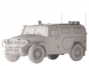 Gaz Tiger 2330 2005 3D Model