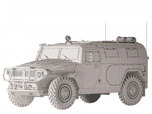 Gaz Tiger 2330 2005 3D Model