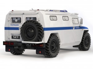 GAZ Tiger 233036 police 2005 Modelo 3D