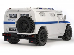 GAZ Tiger 233036 police 2005 3D Model