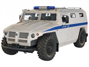 GAZ Tiger 233036 police 2005 Modelo 3D
