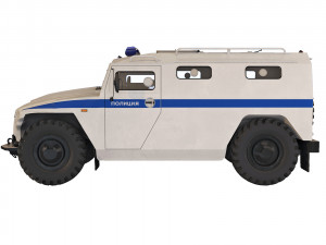 GAZ Tiger 233036 police 2005 Modelo 3D