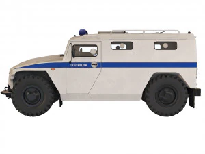 GAZ Tiger 233036 police 2005 3D Model