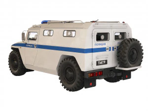 GAZ Tiger 233036 police 2005 3D Model