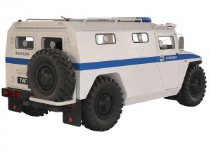 GAZ Tiger 233036 police 2005 3D Model