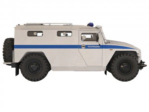 GAZ Tiger 233036 police 2005 3D Model