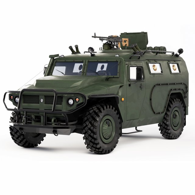 Gaz Tiger M 23115 2007 3D-Modell .c4d .max .obj .3ds .fbx .stl .blend 