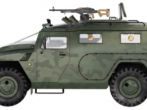 Gaz Tiger M 23115 2007 3D-Modell