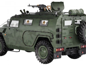 Gaz Tiger M 23115 2007 3D Model