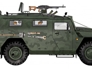 Gaz Tiger M 23115 2007 3D-Modell