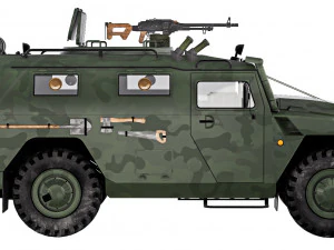 Gaz Tiger M 23115 2007 3D Model