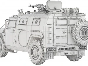 Gaz Tiger M 23115 2007 3D Model