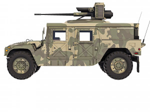 HMMWV M242 Bushmaster 1989 Model 3D