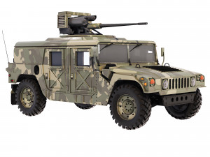 HMMWV M242 Bushmaster 1989 Model 3D