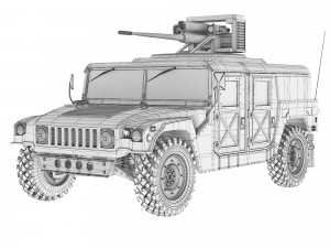 HMMWV M242 Bushmaster 1989 Model 3D