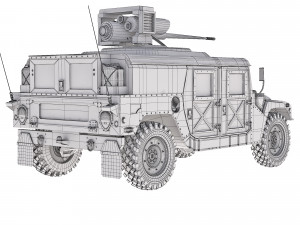 HMMWV M242 Bushmaster 1989 Model 3D