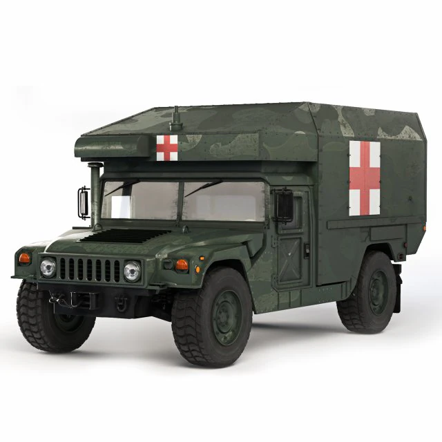 HMMWV M997A3 Ambulance 2018 3D Model .c4d .max .obj .3ds .fbx .stl .blend