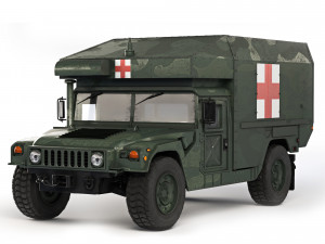 HMMWV M997A3 Ambulance 2018 3D Model
