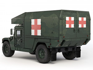 HMMWV M997A3 Ambulance 2018 3D Model