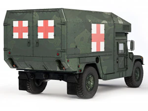 HMMWV M997A3 Ambulance 2018 3D Model
