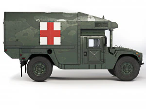 HMMWV M997A3 Ambulance 2018 3D Model