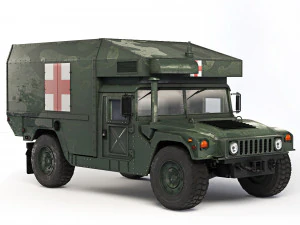 HMMWV M997A3 Ambulance 2018 3D Model