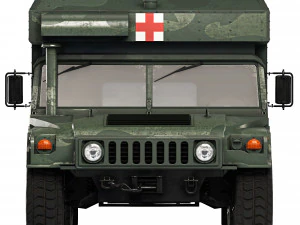 HMMWV M997A3 Ambulance 2018 3D Model
