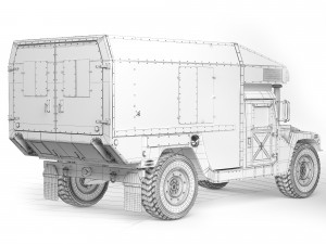 HMMWV M997A3 Ambulance 2018 3D Model