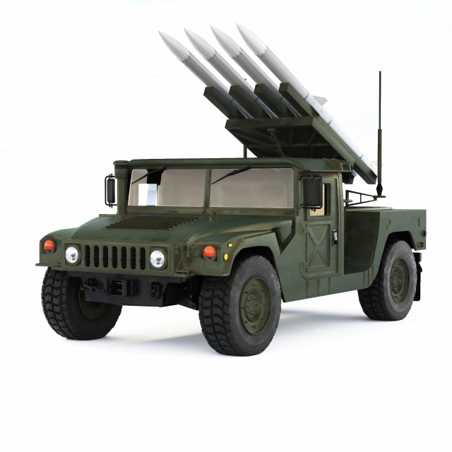 HMMWV 1097A2 CLAWS AMRAAM 2008 Modèle 3D .c4d .max .obj .3ds .fbx .stl .blend 