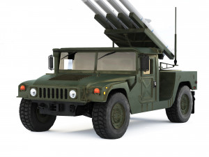 HMMWV 1097A2 CLAWS AMRAAM 2008 3D Model