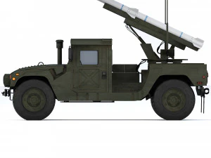 HMMWV 1097A2 CLAWS AMRAAM 2008 3D Model