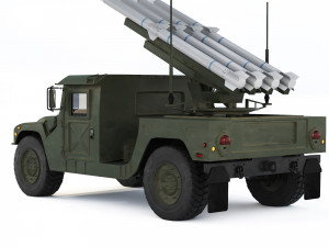 HMMWV 1097A2 CLAWS AMRAAM 2008 Modèle 3D