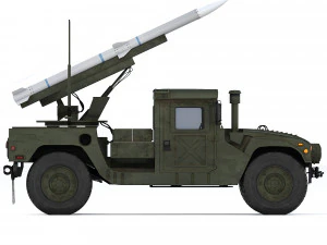 HMMWV 1097A2 CLAWS AMRAAM 2008 3D Model