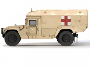 HMMWV M996A1 Ambulance 2004 3D Model