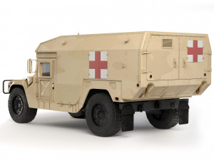 HMMWV M996A1 Ambulance 2004 3D Модель