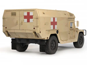 HMMWV M996A1 Ambulance 2004 3D Model