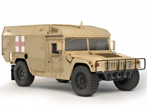 HMMWV M996A1 Ambulance 2004 3D Model