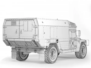 HMMWV M996A1 Ambulance 2004 3D Model