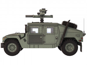 HMMWV M1046 TOW Missile 2006 3D Модель