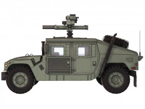 HMMWV M1046 TOW Missile 2006 3D Model