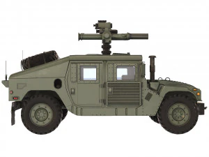 HMMWV M1046 TOW Missile 2006 3D Model