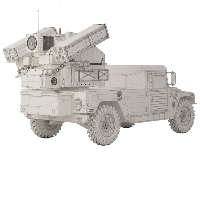 HMMWV M1097 Avenger 1991 3D-Modell in Transport 3DExport 